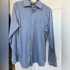 Denver Hayes Never Iron Slim Fit Long Sleeve Blue Men for men